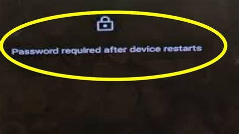 Password required after restart .